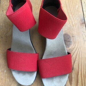 Red Sandals Size 8